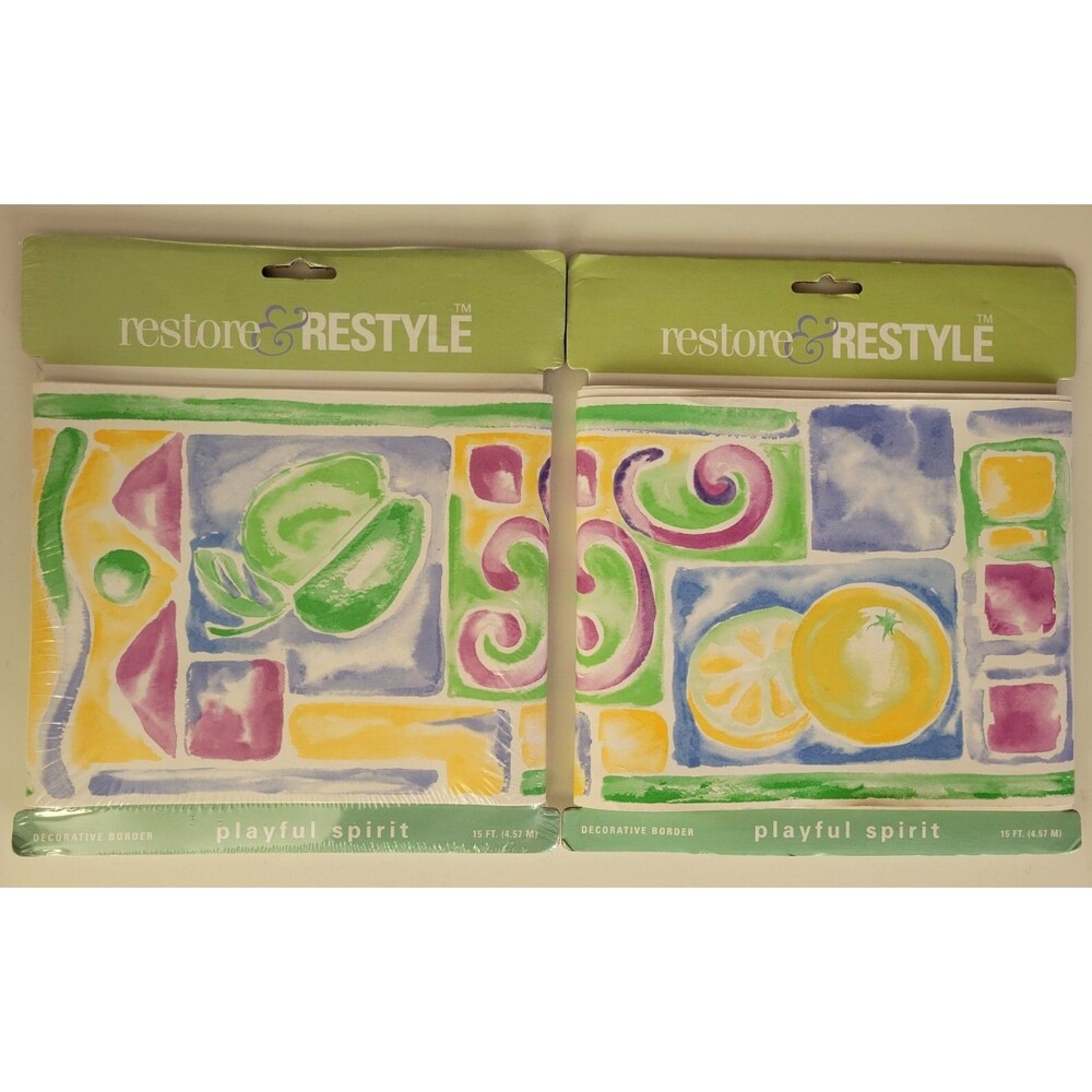 1 New/1 Opened Restore & Restyle Wallpaper Border Fruit Decorative Boarder